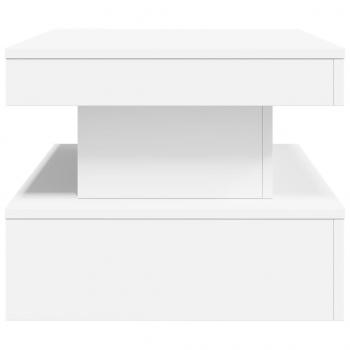 Couchtisch mit LED-Leuchten Weiß 90x50x40 cm