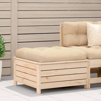 ARDEBO.de - Gartenhocker mit Kissen Massivholz Kiefer