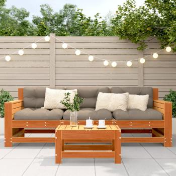 ARDEBO.de - Gartenhocker Wachsbraun 62x30x32 cm Massivholz Kiefer