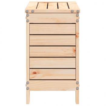 Gartenhocker 62x31,5x52 cm Massivholz Kiefer