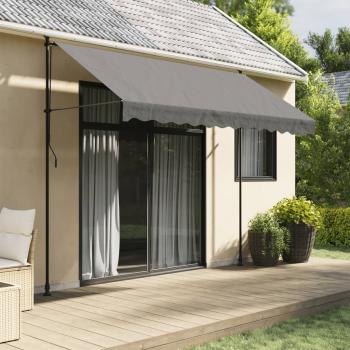 ARDEBO.de - Markise Einziehbar Anthrazit 300x150 cm Stoff und Stahl