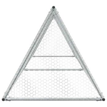 Hühnerkäfig Silbern 400x105x91 cm Verzinkter Stahl