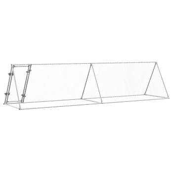 Hühnerkäfig Silbern 400x105x91 cm Verzinkter Stahl