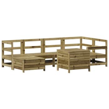 7-tlg. Garten-Sofagarnitur Kiefernholz Imprägniert