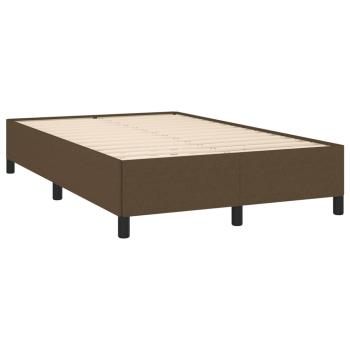 ARDEBO.de - Boxspringbett mit Matratze & LED Dunkelbraun 120x190 cm Stoff