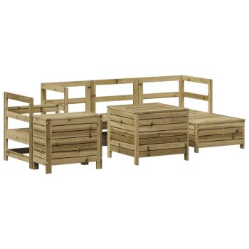 7-tlg. Garten-Sofagarnitur Kiefernholz Imprägniert