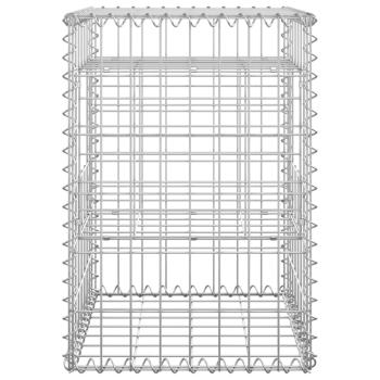Gabionensäulen 2 Stk. 40x40x60 cm Eisen