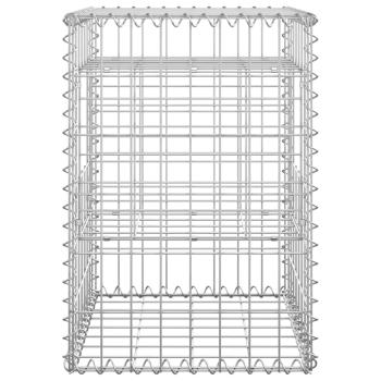 Gabionensäulen 2 Stk. 40x40x60 cm Eisen