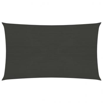 ARDEBO.de - Sonnensegel 160 g/m² Anthrazit 5x7 m HDPE