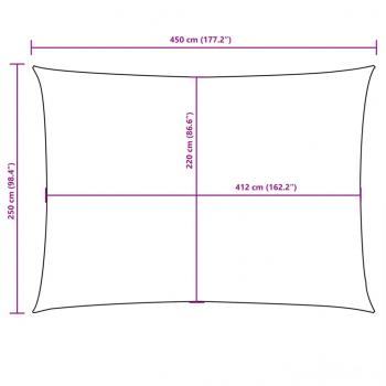 Sonnensegel Oxford-Gewebe Rechteckig 2,5x4,5 m Beige