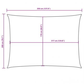 Sonnensegel Oxford-Gewebe Rechteckig 2x3,5 m Creme