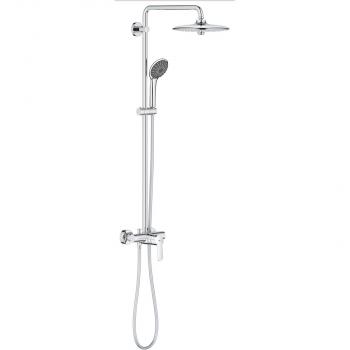 ARDEBO.de GROHE Vitalio Joy 260 Duschsystem, zur Wandmontage, EcoJoy, chrom (27684001)