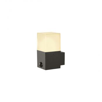 ARDEBO.de SLV GRAFIT Outdoor Wandaufbauleuchte, anthrazit, square, E27, mit Sensor (1006183)