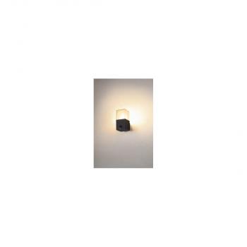 SLV GRAFIT Outdoor Wandaufbauleuchte, anthrazit, square, E27, mit Sensor (1006183)