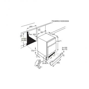 AEG OSK6182EF Unterbau Kühlschrank, Nischenhöhe 82 cm, 60 cm breit, 134 L, Festtürtechnik, LED Licht, weiß