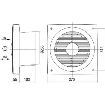 MAICO ENR 25 Wandeinbauventilator (0081.0317)