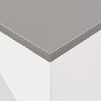Bartisch mit Beweglichem Regal Weiß 138x39x110 cm