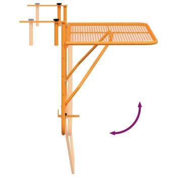 Balkontisch Gelb 60x40 cm Stahl