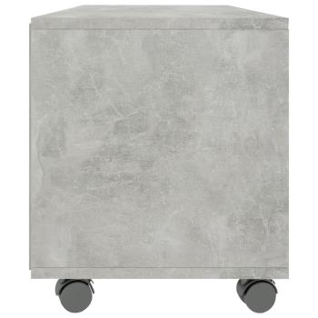 TV-Schrank mit Rollen Betongrau 90x35x35 cm Holzwerkstoff