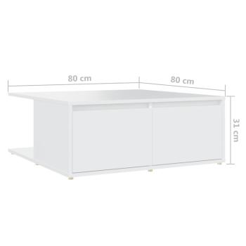 Couchtisch Weiß 80x80x31 cm Holzwerkstoff