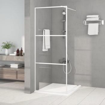 ARDEBO.de - Duschwand für Begehbare Dusche Weiß 80x195 cm ESG-Klarglas