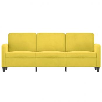 3-Sitzer-Sofa Gelb 180 cm Samt