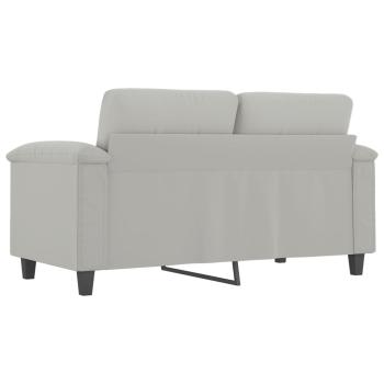 ARDEBO.de - 2-Sitzer-Sofa Hellgrau 120 cm Mikrofasergewebe