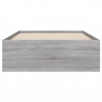 Bettgestell mit Schubladen Grau Sonoma 100x200 cm Holzwerkstoff