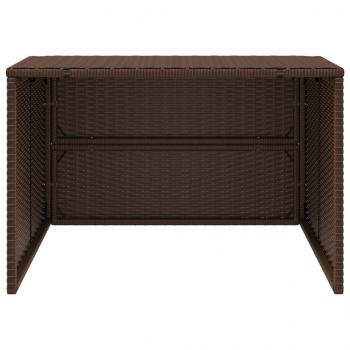 Mähroboter-Garage Braun 86x90x52/57 cm Poly Rattan