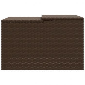 Mähroboter-Garage Braun 86x90x52/57 cm Poly Rattan