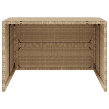 ARDEBO.de - Mähroboter-Garage Beige 86x90x52/57 cm Poly Rattan
