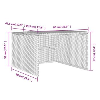 Mähroboter-Garage Beige 86x90x52/57 cm Poly Rattan