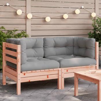 ARDEBO.de - Garten-Ecksofa mit Kissen 2 Stk. Massivholz Douglasie