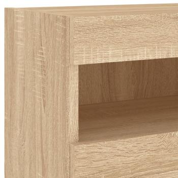 5-tlg. Wohnwand mit LED-Beleuchtung Sonoma-Eiche Holzwerkstoff