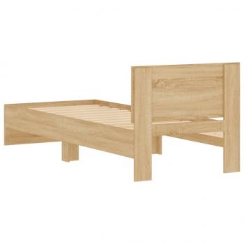 Bettgestell mit Kopfteil Sonoma-Eiche 90x200 cm Holzwerkstoff