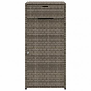 Gartenschrank Grau 55x55x111 cm Poly Rattan