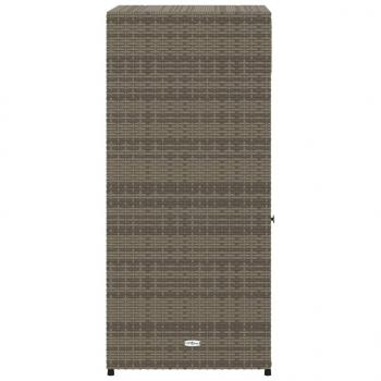 Gartenschrank Grau 55x55x111 cm Poly Rattan