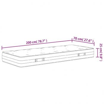 Matratze Taschenfederkern Mittelfest 70x200 cm