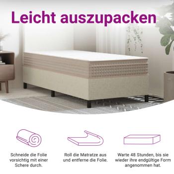 Matratze Taschenfederkern Medium Plus 70x200 cm