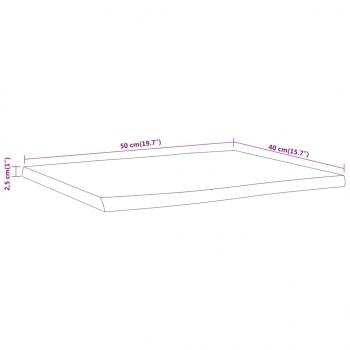 Beistelltisch 50x40x2,5 cm Massivholz Akazie Naturkante