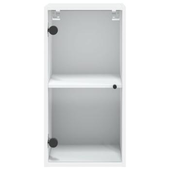 Wandschrank mit Glastüren Weiß 35x37x68,5 cm
