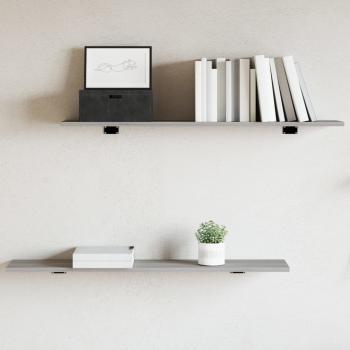 ARDEBO.de - Wandregale 4 Stk. Grau Sonoma 100x20x1,5 cm Holzwerkstoff