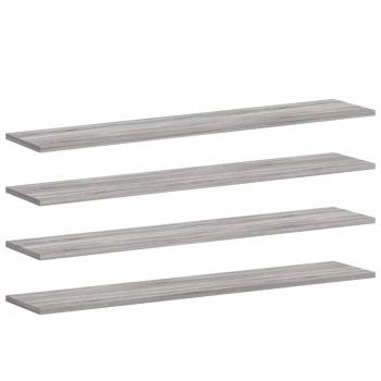 Wandregale 4 Stk. Grau Sonoma 100x20x1,5 cm Holzwerkstoff