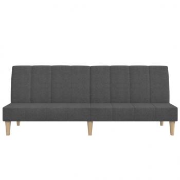 Schlafsofa 2-Sitzer Dunkelgrau Stoff