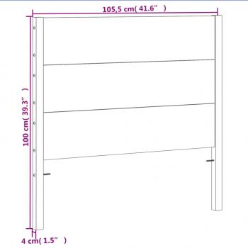 Kopfteil Wachsbraun 100 cm Massivholz Kiefer