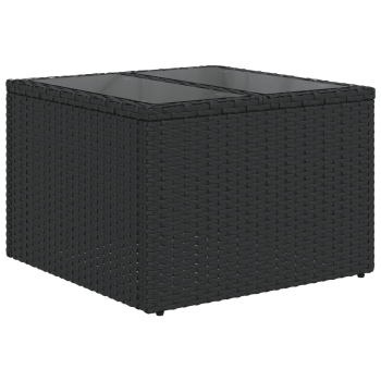 13-tlg. Garten-Sofagarnitur mit Kissen Schwarz Poly Rattan