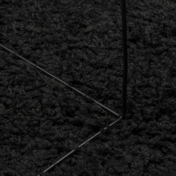 Shaggy-Teppich PAMPLONA Hochflor Modern Schwarz Ø 240 cm