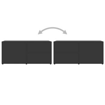 ARDEBO.de - TV-Schrank Grau 80x34x36 cm Holzwerkstoff