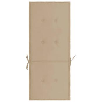 Gartenstuhlauflagen für Hochlehner 2Stk. Beige 120x50x3cm Stoff