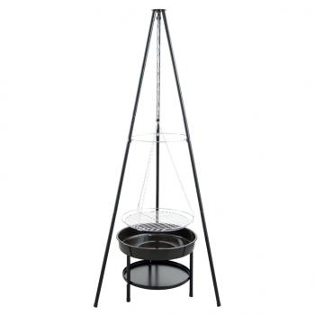 RedFire Schwenkgrill mit Dreibein und Feuerschale 50 cm Schwarz